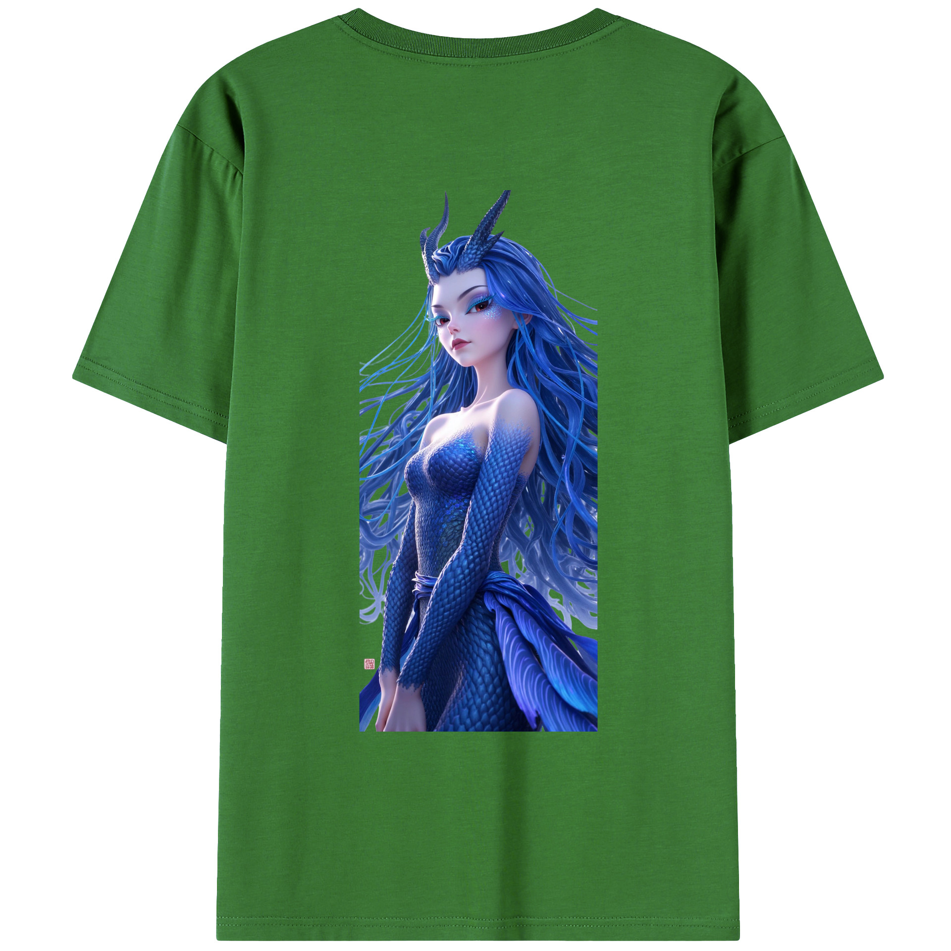 （画像用） Ne Zha 2 ナタ 魔童の大暴れ レディース半袖Tシャツ(バックプリント)